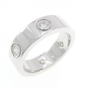 CARTIER Silver Diamond Love Ring